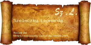 Szeleczky Leonarda névjegykártya